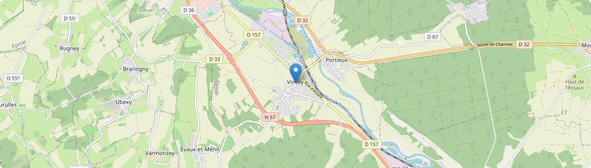 Vincey - Carte