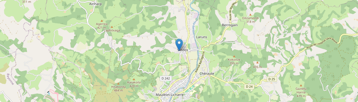 Viodos-Abense-de-Bas - Carte