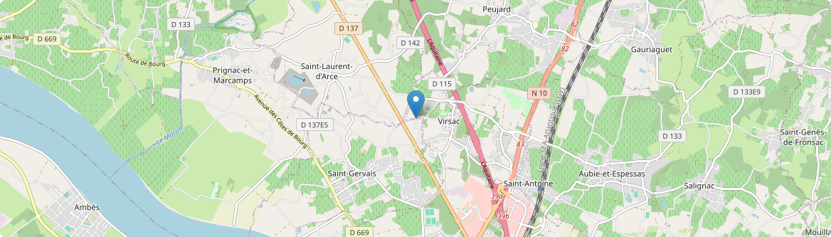 Virsac - Carte