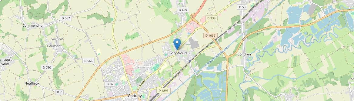 Viry-Noureuil - Carte