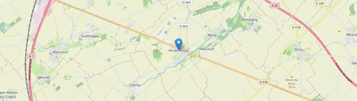 Vis-en-Artois - Carte