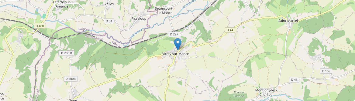 Vitrey-sur-Mance - Carte