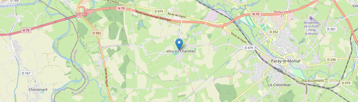 Vitry-en-Charollais - Carte