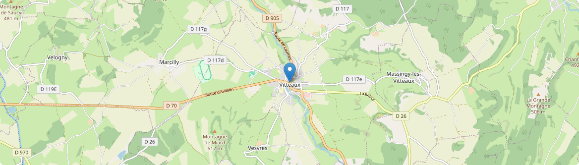 Vitteaux - Carte