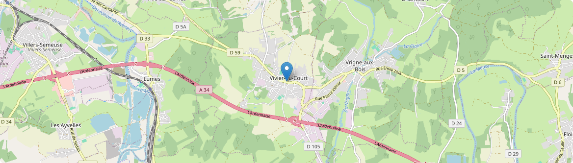 Vivier-au-Court - Carte