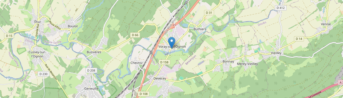 Voray-sur-l'Ognon - Carte