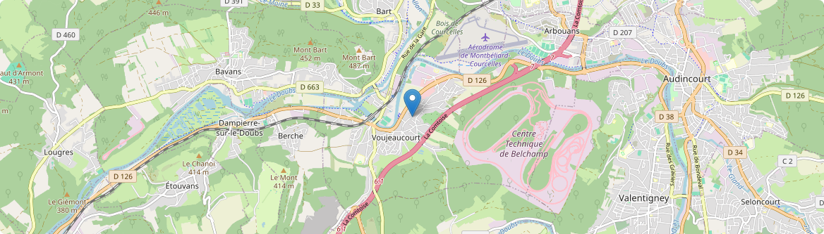 Voujeaucourt - Carte