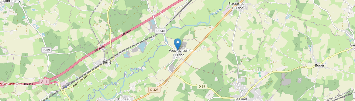 Vouvray-sur-Huisne - Carte
