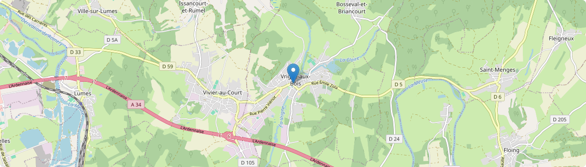 Vrigne aux Bois - Carte