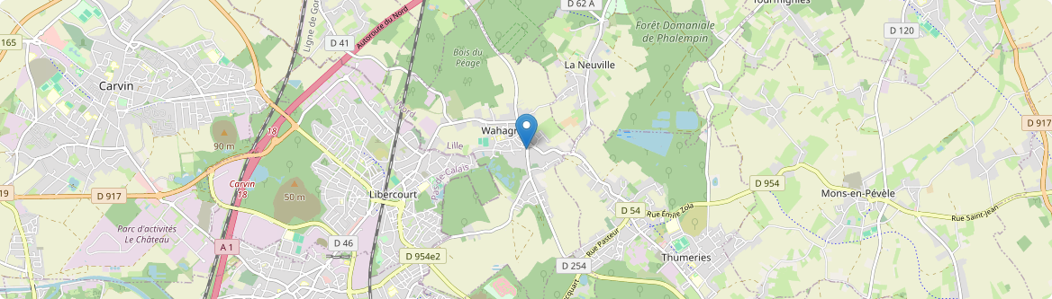 Wahagnies - Carte