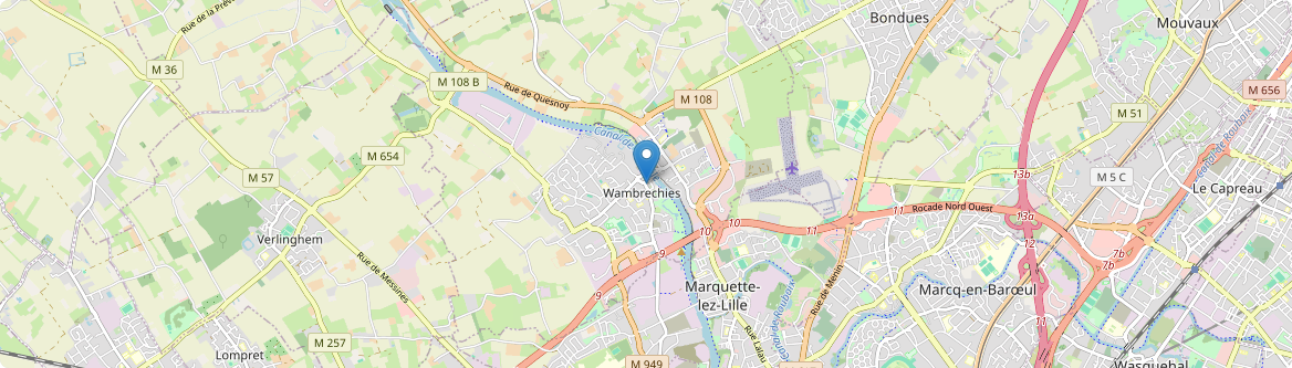 Wambrechies - Carte