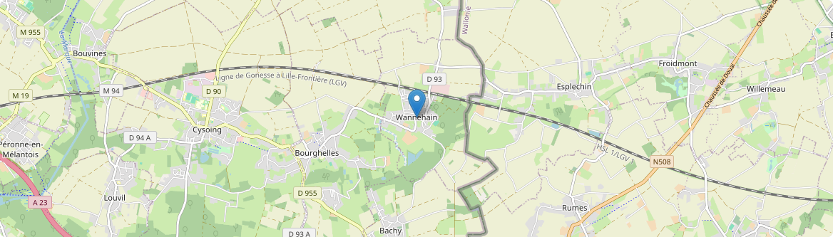 Wannehain - Carte