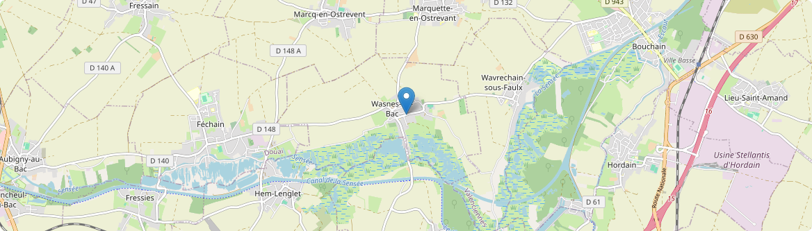 Wasnes-au-Bac - Carte