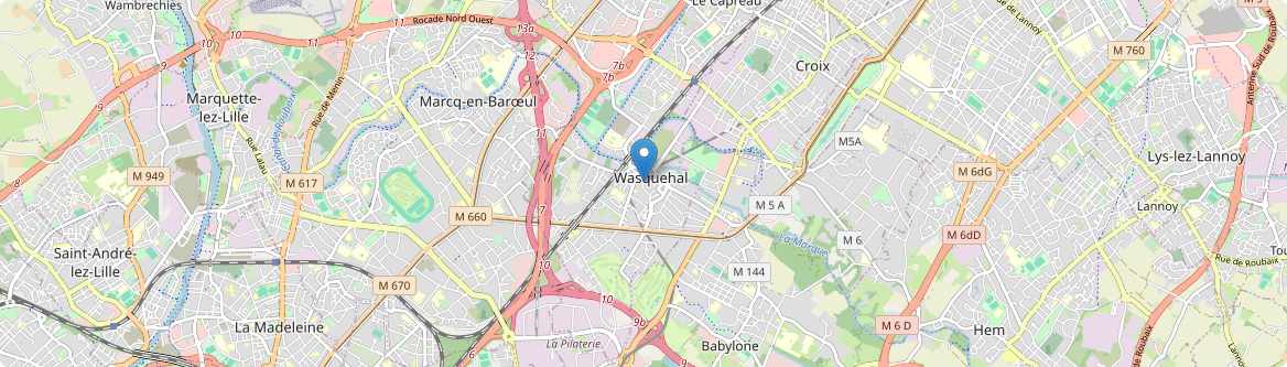 Wasquehal - Carte