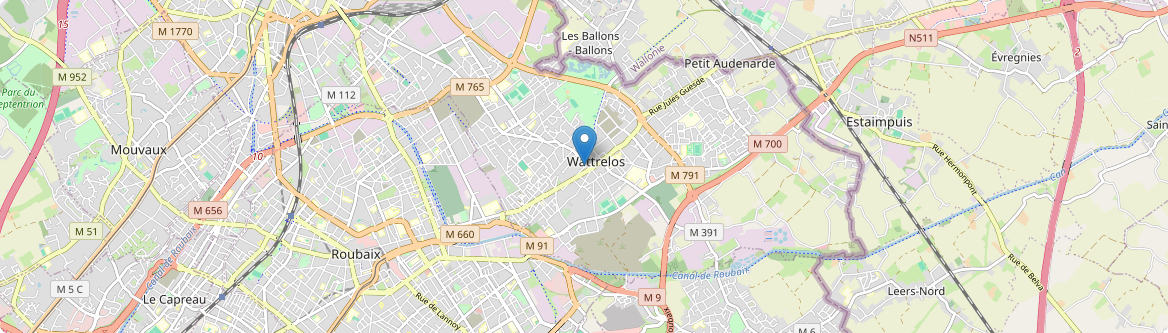 Wattrelos - Carte