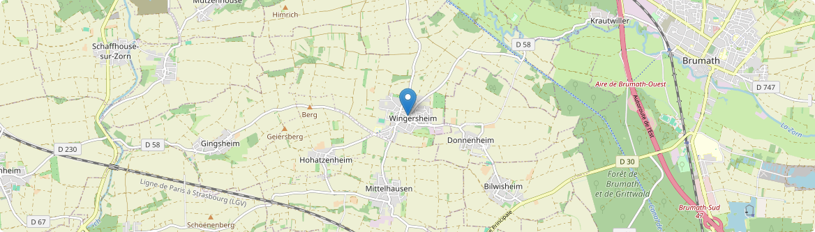 Wingersheim les Quatre Bans - Carte