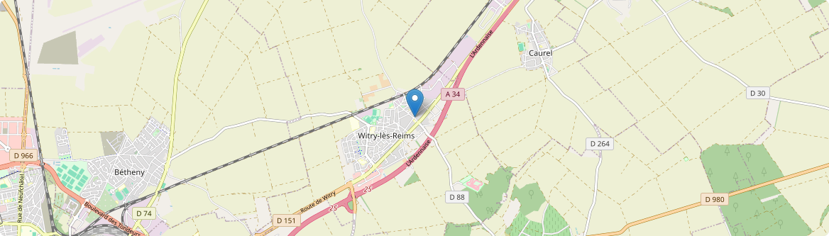 Witry-lès-Reims - Carte