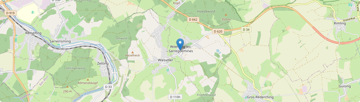 Wœlfling-lès-Sarreguemines - Carte