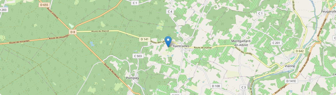 Xaintrailles - Carte