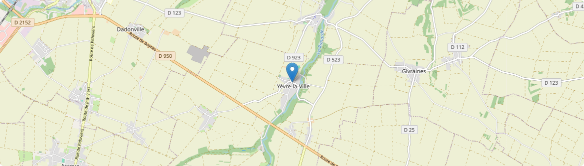 Yèvre-la-Ville - Carte