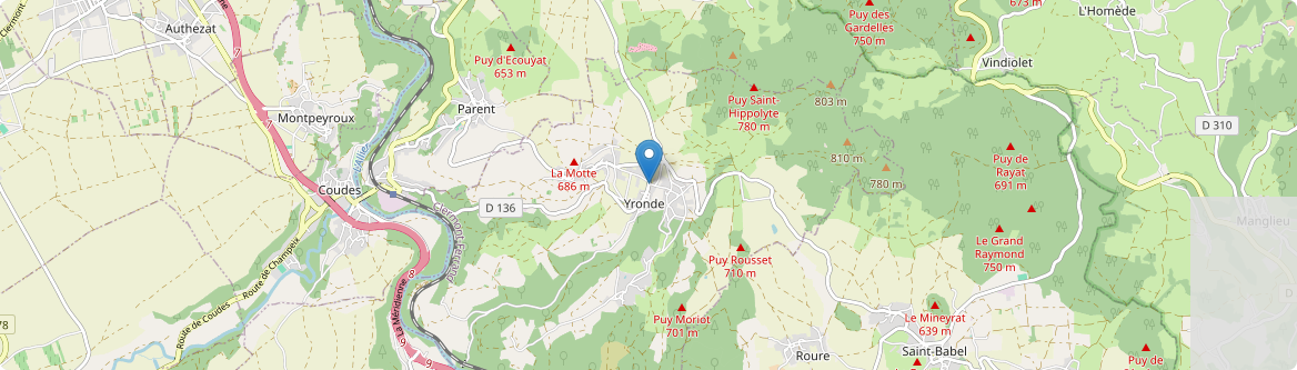 Yronde-et-Buron - Carte