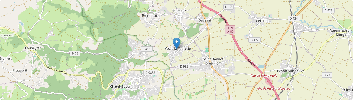 Yssac-la-Tourette - Carte