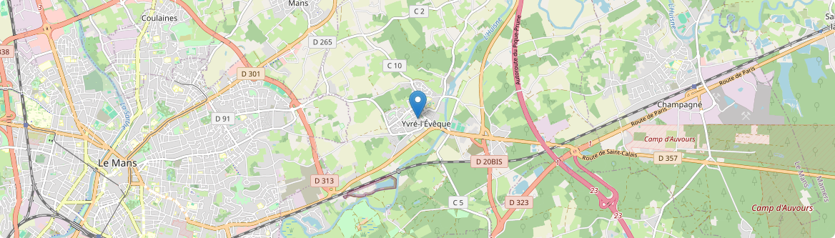 Yvré-l'Évêque - Carte