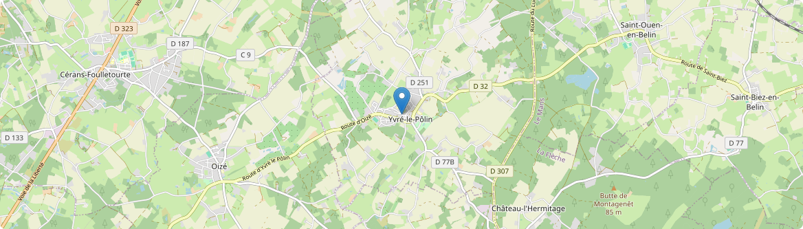 Yvré-le-Pôlin - Carte