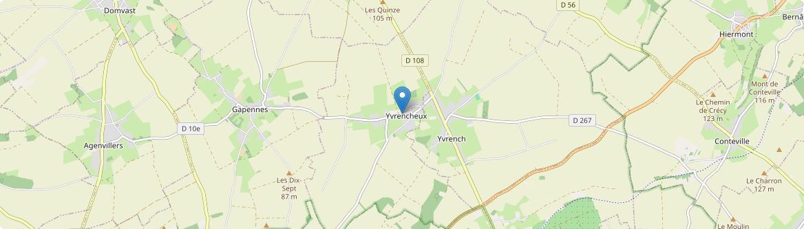 Yvrencheux - Carte