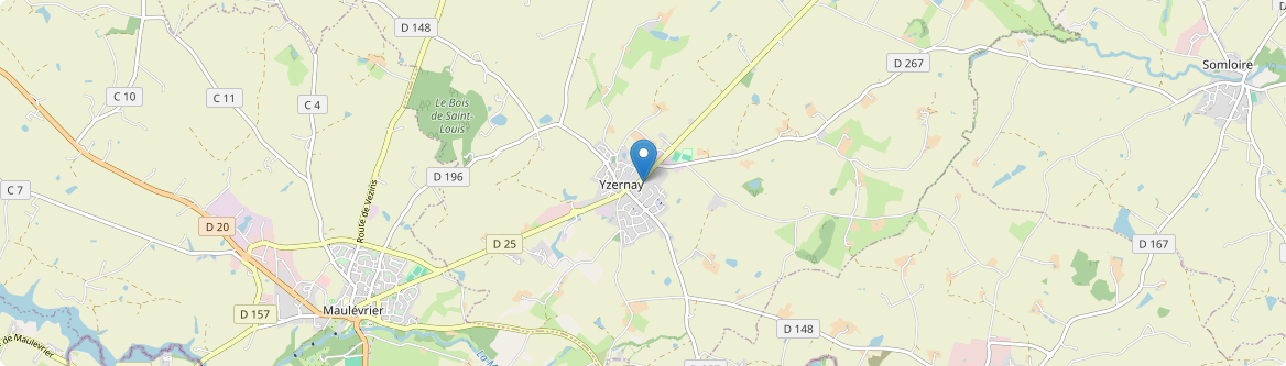 Yzernay - Carte