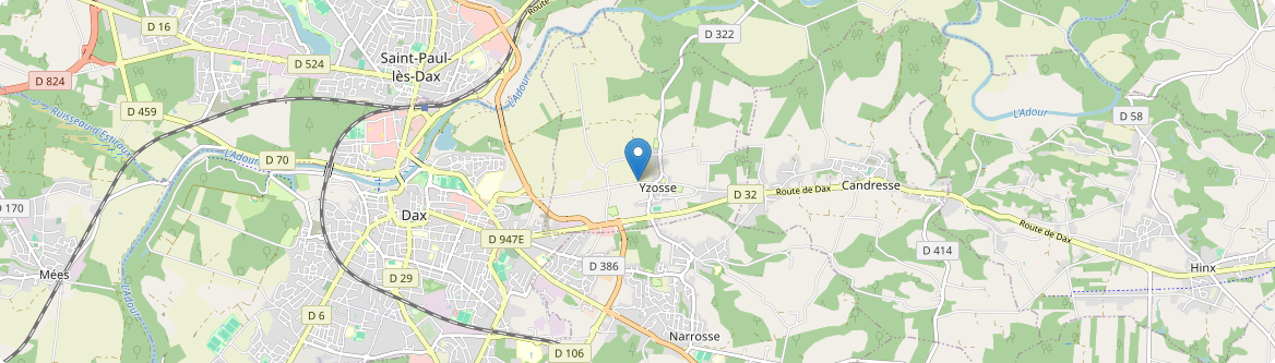 Yzosse - Carte