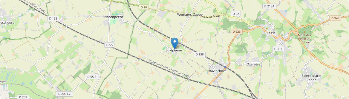 Zuytpeene - Carte
