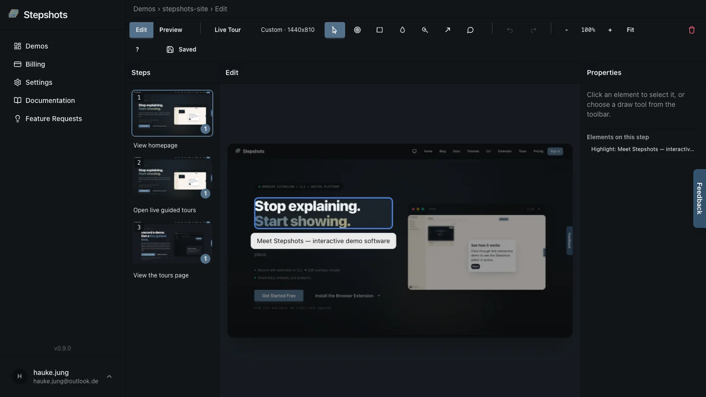 Step 1 of hero-editor