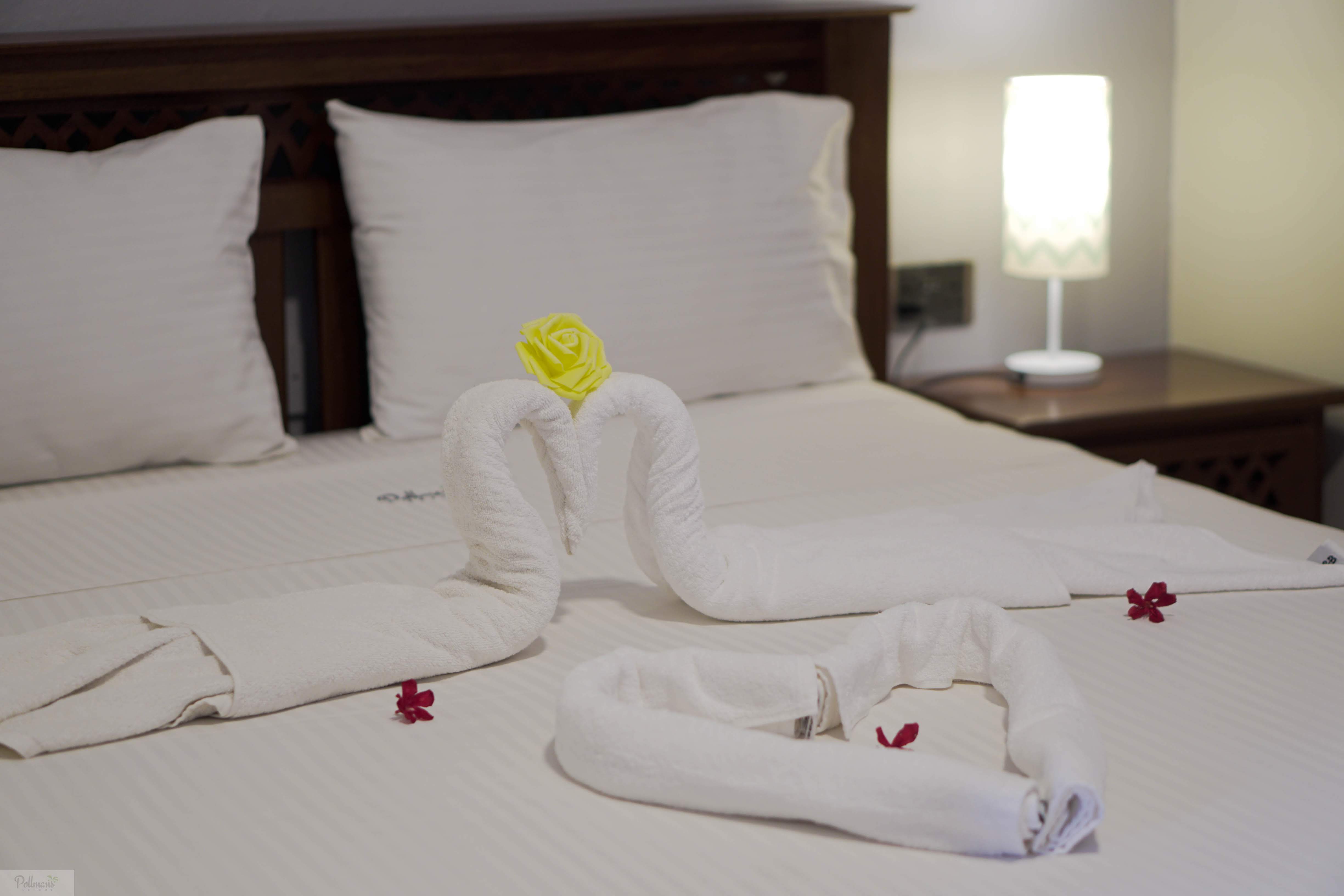 Towel art swans