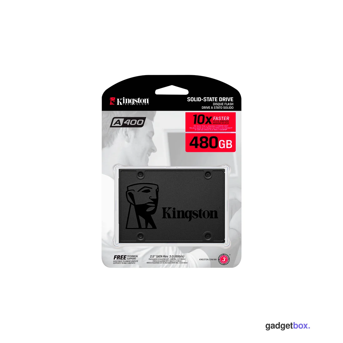 Твердотельный накопитель SSD Kingston SA400S37/480G SATA 7мм