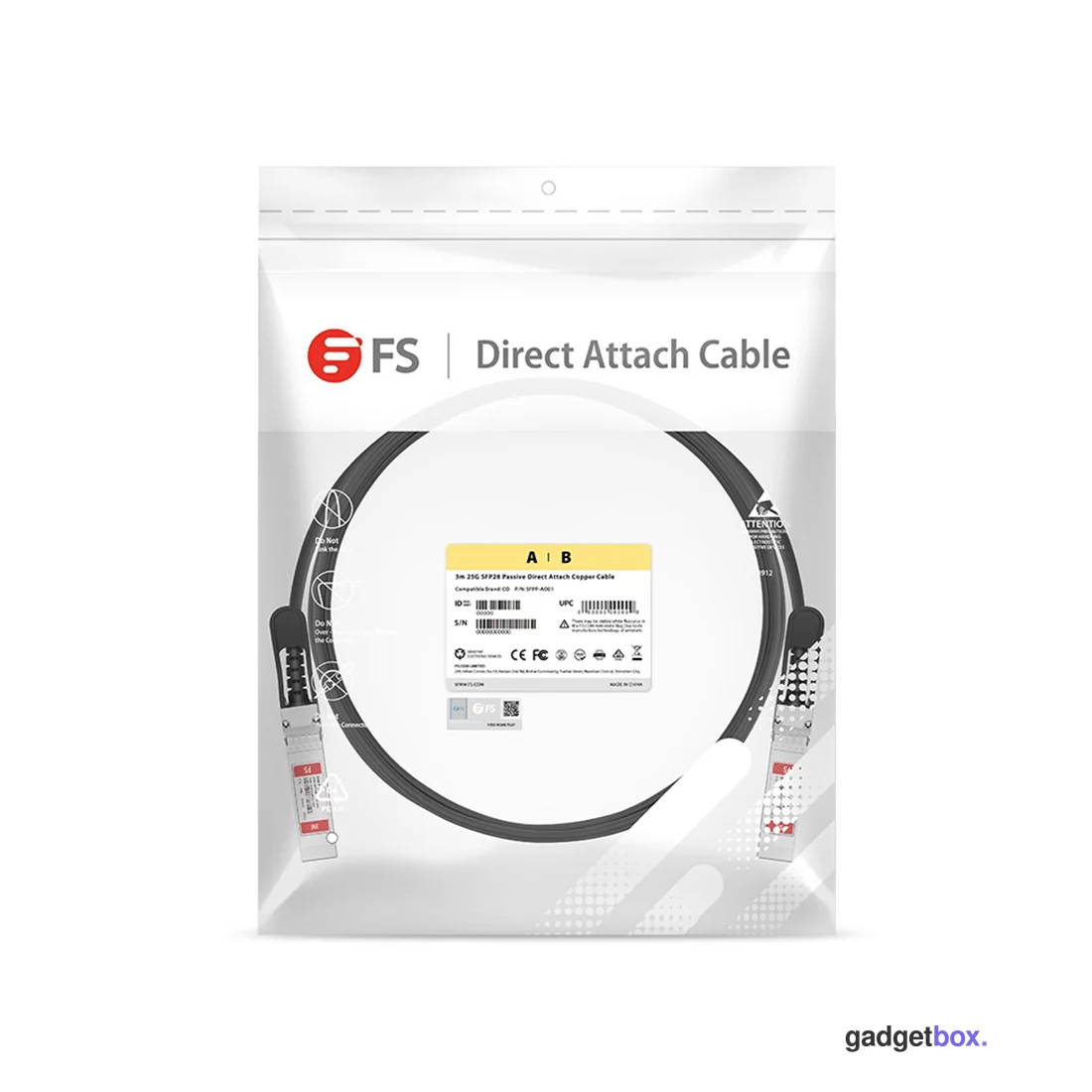 Пассивный кабель FS S28-PC03 25G SFP28 3m