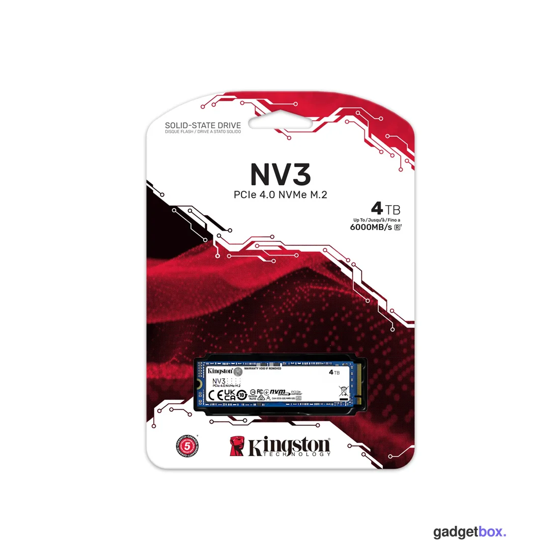 Твердотельный накопитель SSD Kingston NV3 SNV3S/4000G M.2 NVMe PCIe 4.0x4
