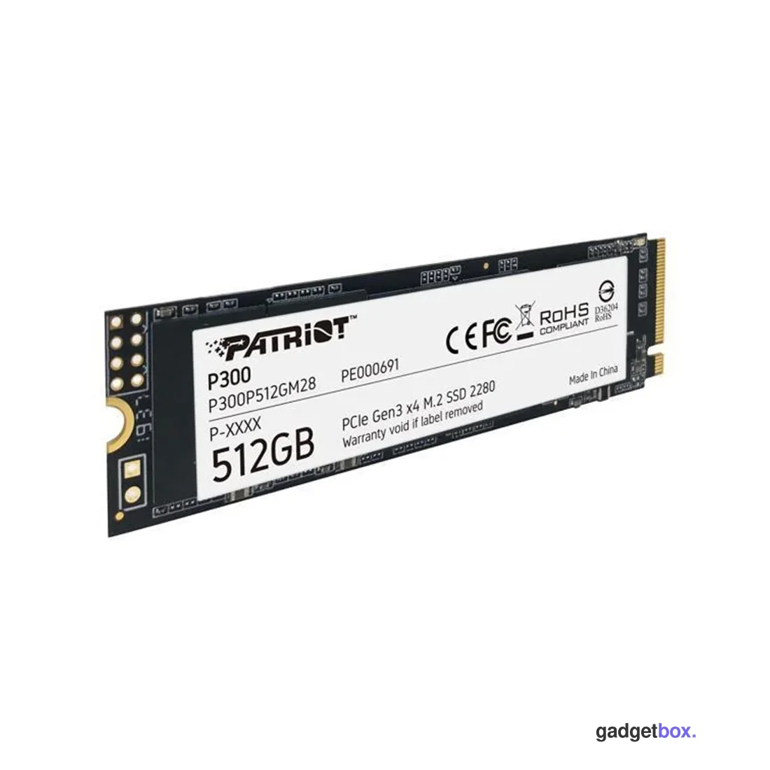 Твердотельный накопитель SSD Patriot P300 512GB M.2 NVMe PCIe 3.0x4