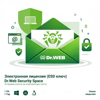 Электронная лицензия (ESD ключ) Dr.Web Security Space 12М 1 ПК новая