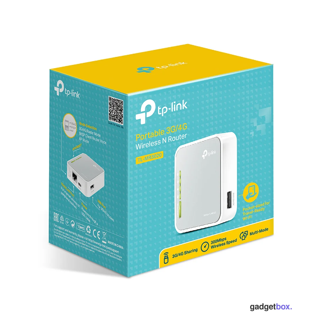 Маршрутизатор 3G/4G Портативный TP-Link TL-MR3020