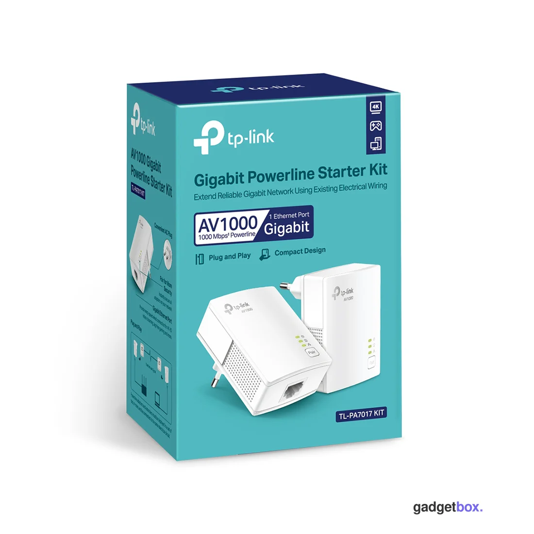 Комплект Powerline адаптеров TP-Link TL-PA7017 KIT