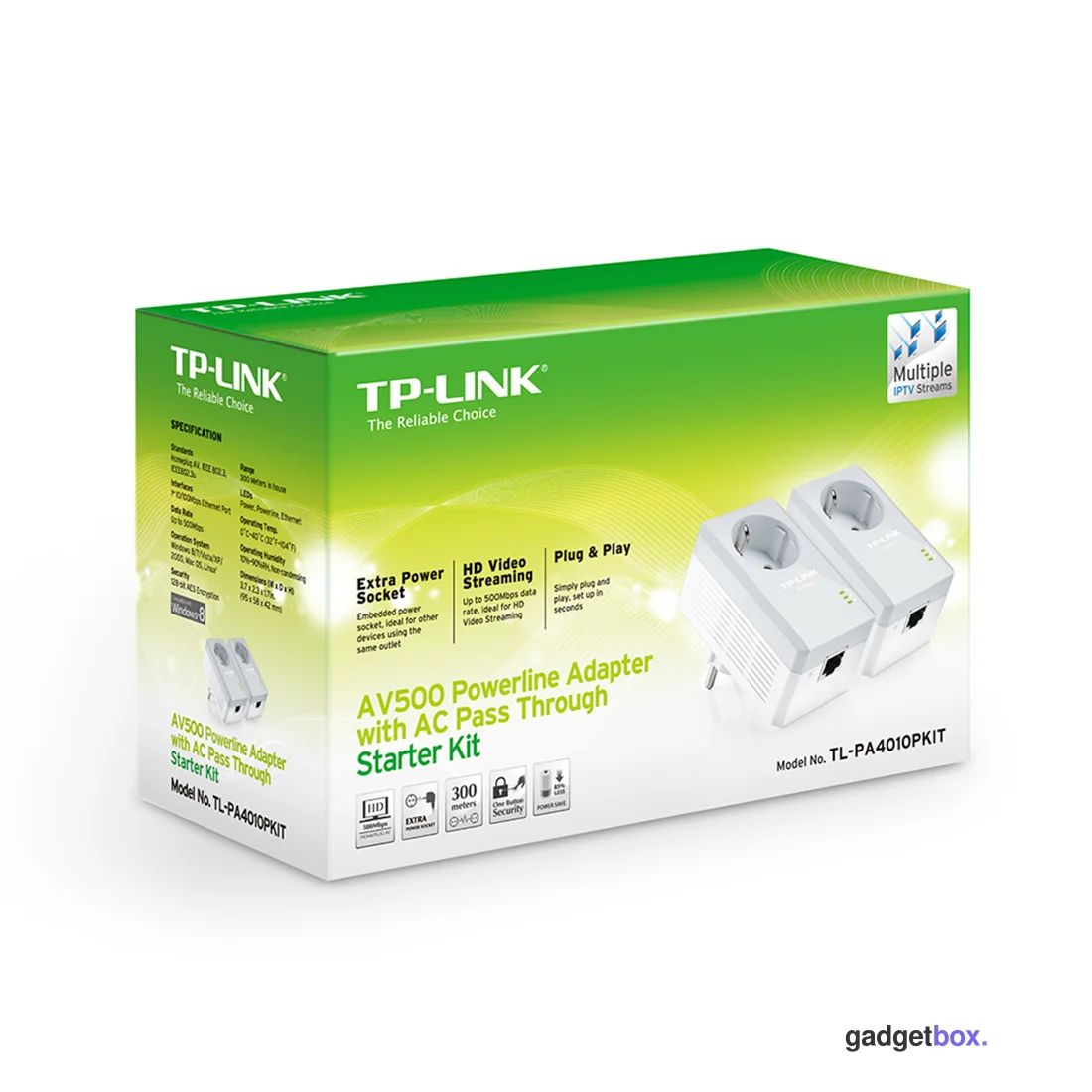 Комплект Powerline адаптеров TP-Link TL-PA4010PKIT