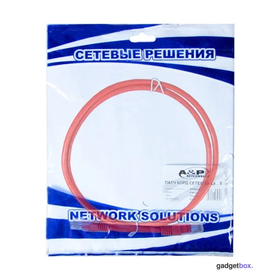 Патч Корд A&P Cat.5 UTP RJ-45 1 м APP001RD1