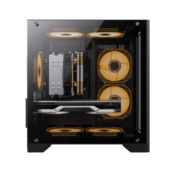 Компьютерный корпус Gamemax Infinity Mini 3 ARGB Fans + Controller Black без Б/П