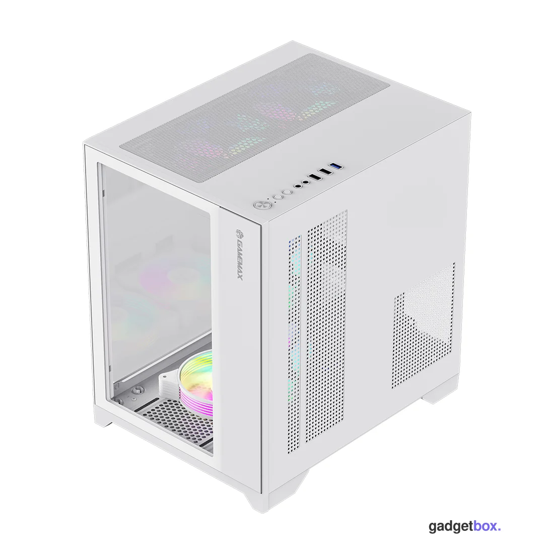 Компьютерный корпус Gamemax Infinity Mini 7 ARGB Fans + Controller White без Б/П