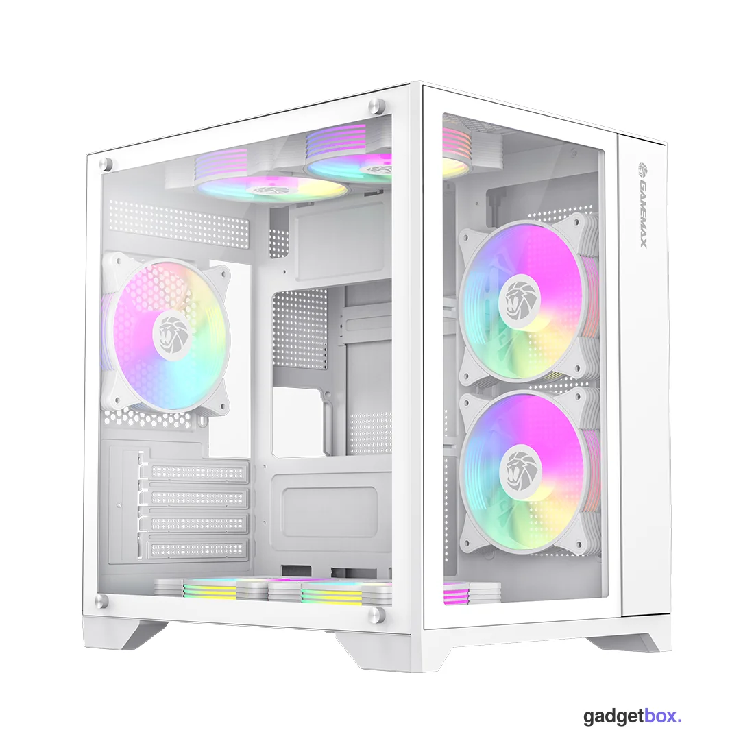 Компьютерный корпус Gamemax Infinity Mini 7 ARGB Fans + Controller White без Б/П