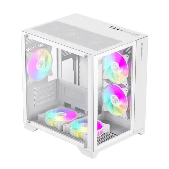 Компьютерный корпус Gamemax Infinity Mini 7 ARGB Fans + Controller White без Б/П