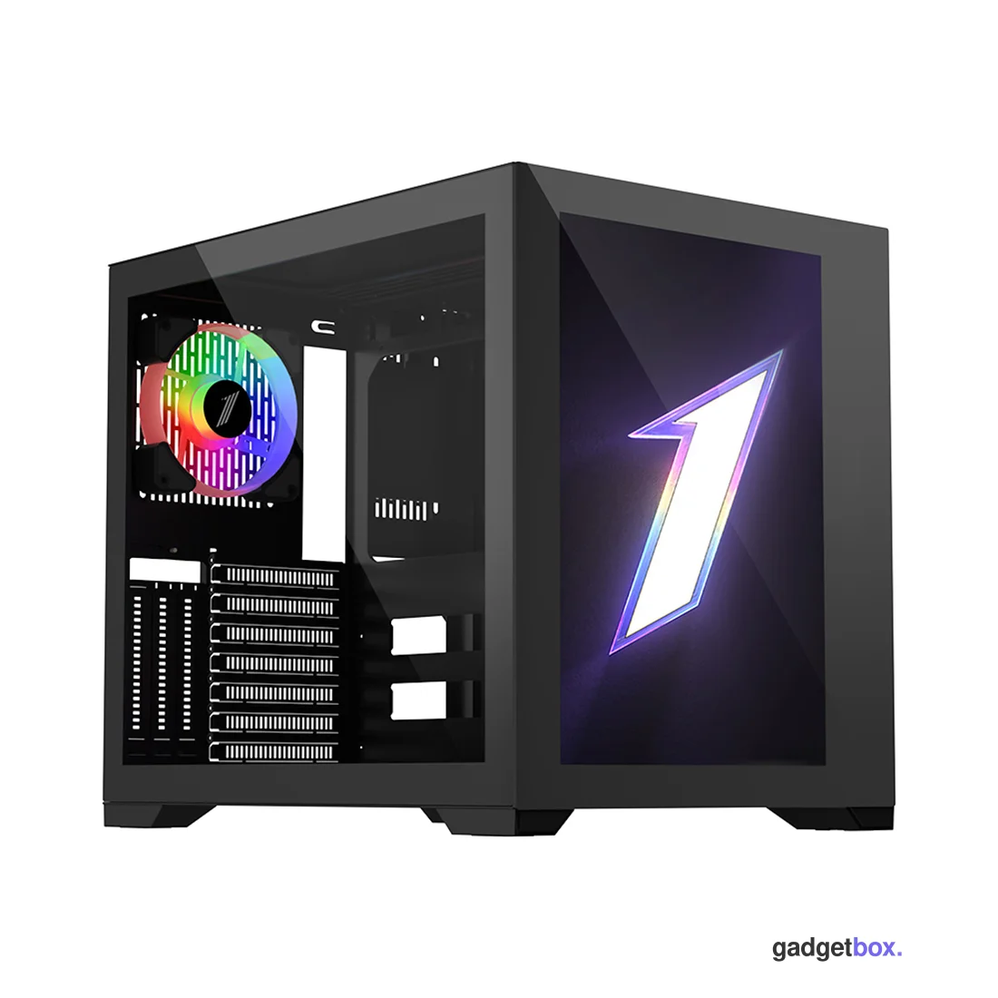Компьютерный корпус 1STPLAYER STEAMPUNK SP7 EMOTION VIEW Black без Б/П