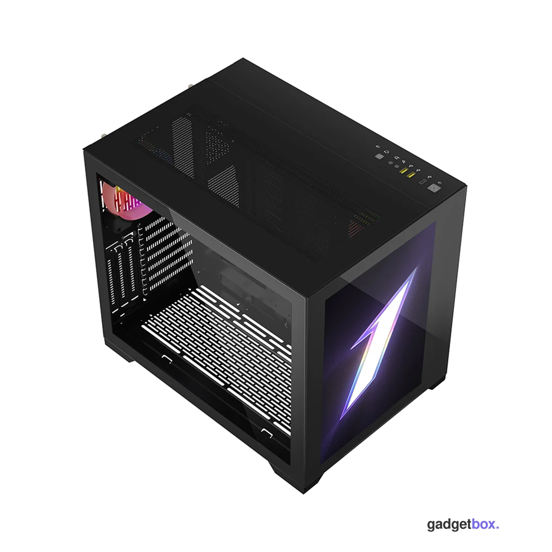 Компьютерный корпус 1STPLAYER STEAMPUNK SP7 EMOTION VIEW Black без Б/П