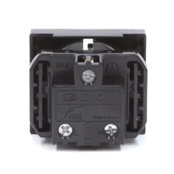 Розетка силовая серии Viva DKC 45205 2Р+Е со шторками черная